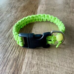 NEW. XS Dog / Puppy Light Green Handmade Suede Collar